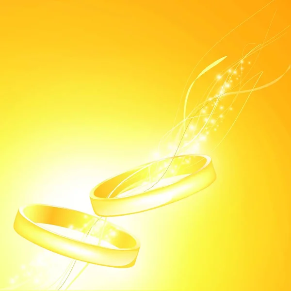 結婚指輪ベクトルイラストシンプルなデザイン — ストックベクタ