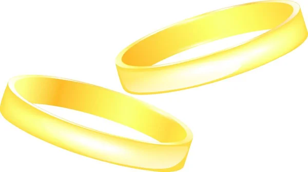 結婚指輪ベクトルイラストシンプルなデザイン — ストックベクタ