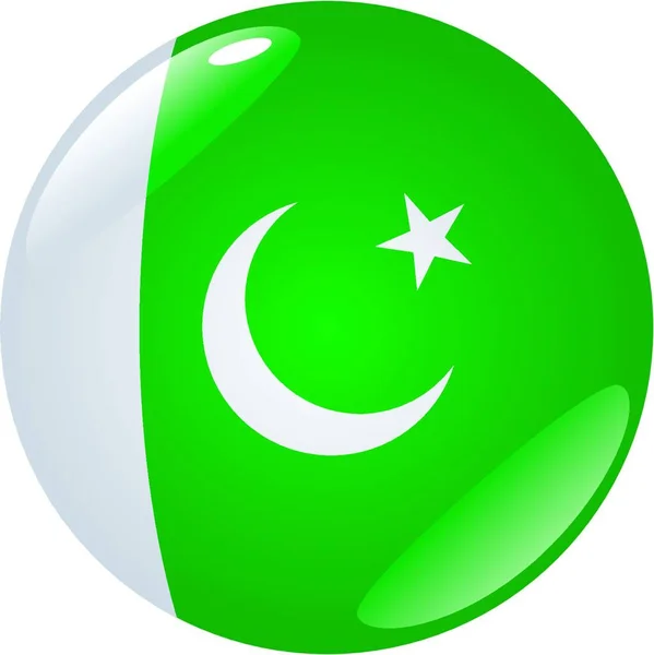 Knapp Färger Pakistan Vektor Illustration — Stock vektor