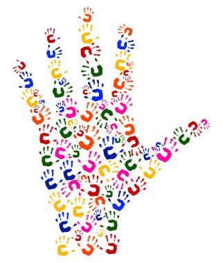 El fırçası, vektör çizimi basit tasarım