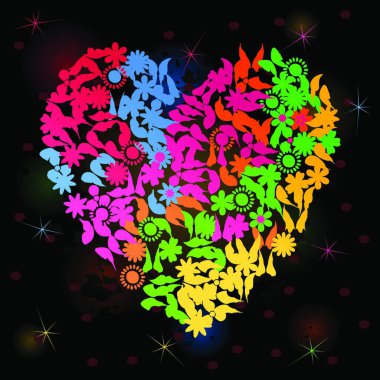 Neon simgesi, vektör çizimi 