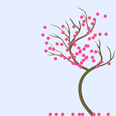 sanatsal ağaç afişi, vektör illüstrasyonu