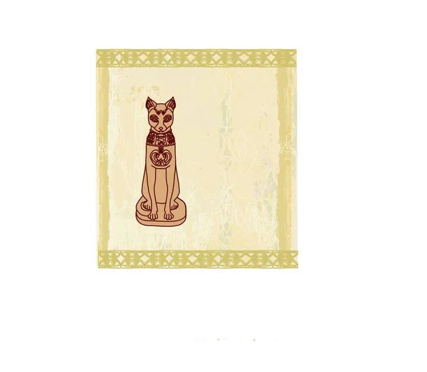スタイリッシュなエジプトの猫 グラフィックベクトルの背景 — ストックベクタ