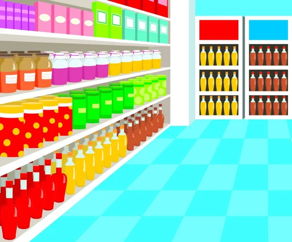 Supermercado Ilustración Vectorial Diseño Simple — Vector de stock