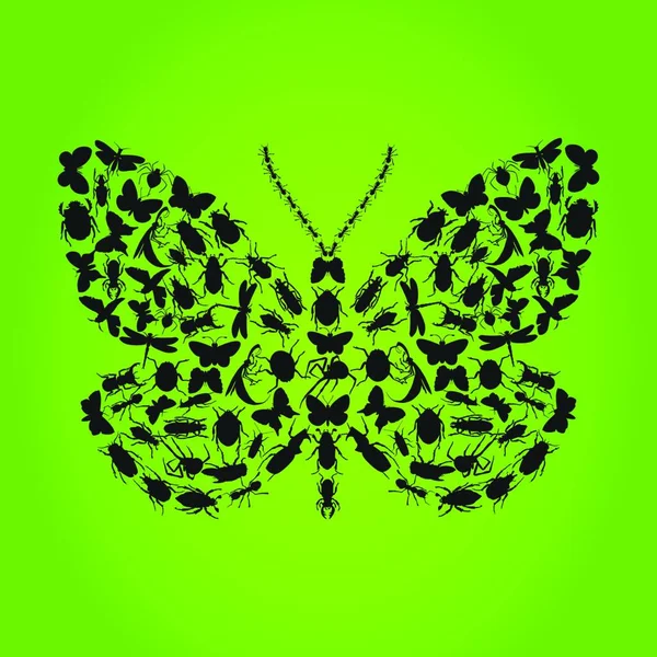 Schmetterling Mit Flügeln Kreative Illustration — Stockvektor