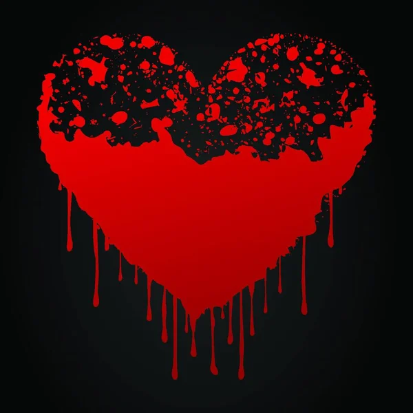 Corazón Sangriento Ilustración Vectorial Colorido — Archivo Imágenes Vectoriales