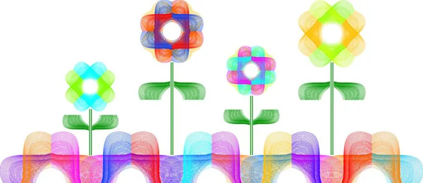花卉插画 复制空间的背景盖 — 图库矢量图片