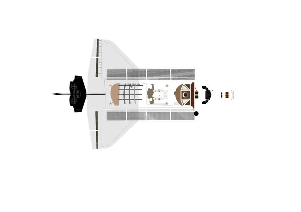 Space Shuttle Sfondo Vettoriale Grafico — Vettoriale Stock