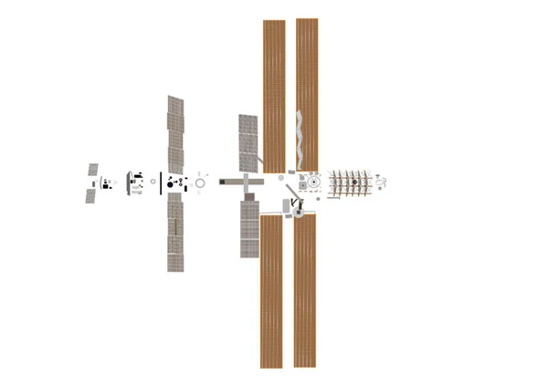 Raumstation Grafischer Vektor Hintergrund — Stockvektor