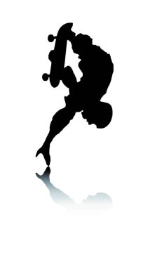 Kaykaycı, grafik vektör illüstrasyonu 