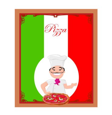 Pizza menü şablonu vektör illüstrasyonu