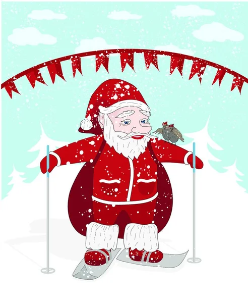 Санта Клаус Векторная Иллюстрация — стоковый вектор