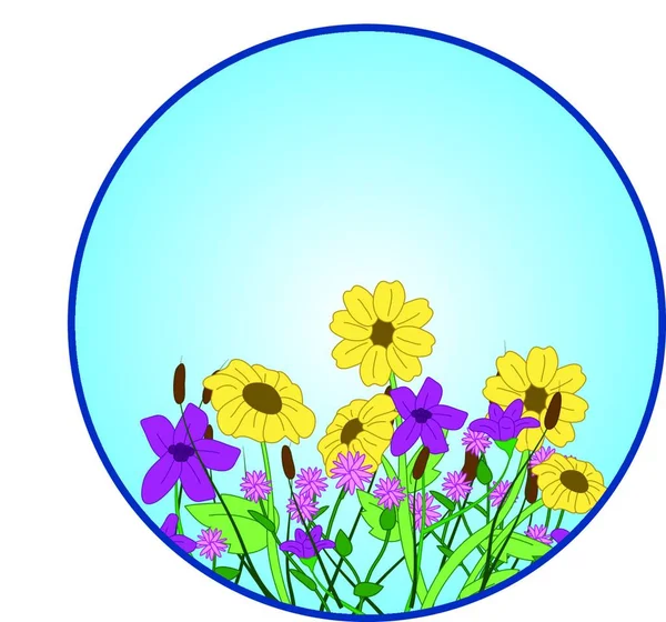 美しい花の背景ベクトル図 — ストックベクタ