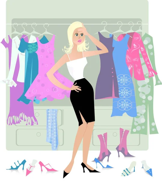 Nothing Dress Graphic Vector Illustration — Stock Vector