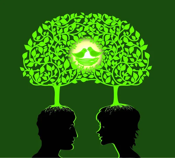 Árvore Genealógica Ilustração Vetorial Colorida — Vetor de Stock