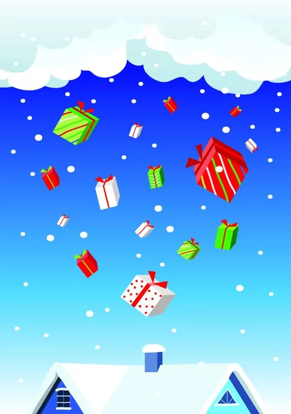 Cadeaux Noël Illustration Vectorielle Graphique — Image vectorielle
