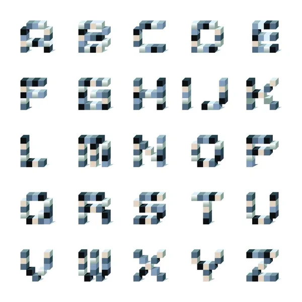 Lettres Alphabétiques Alphabet Police — Image vectorielle