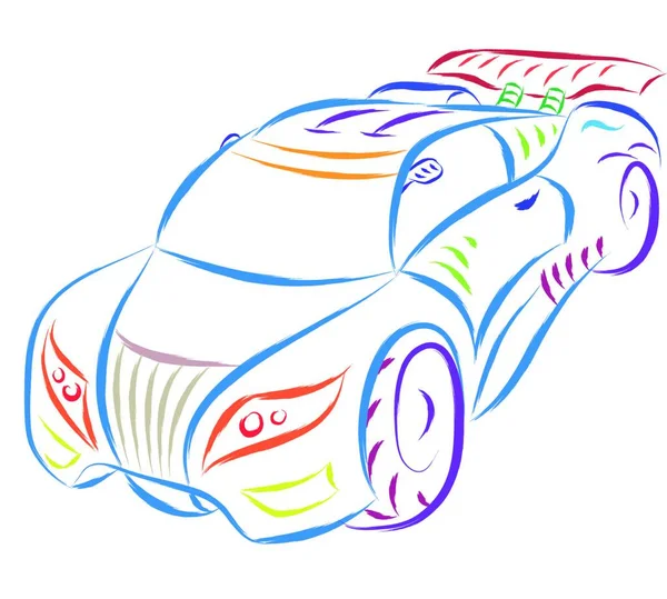 Sports Car Vector Illustration — 스톡 벡터