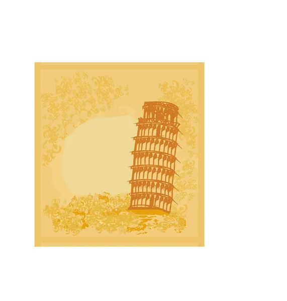 Vector Pisa Tower Grunge Background — Stock Vector