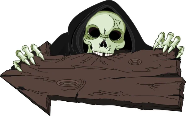 Halloween Grim Reaper Vector Illustration — Stock Vector