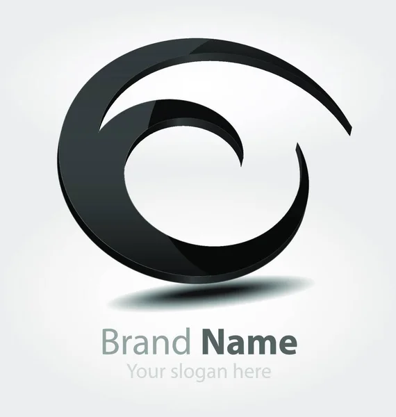 Brand Black Logo Illustrazione Vettoriale — Vettoriale Stock