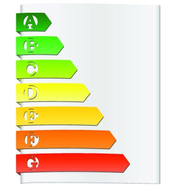 eenergy derecelendirme elemanları, grafik vektör illüstrasyonu 