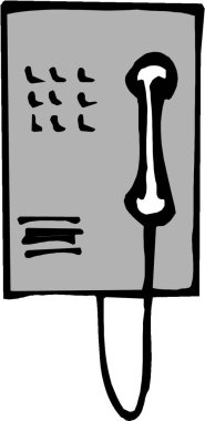 - Telefon. renkli vektör illüstrasyonu