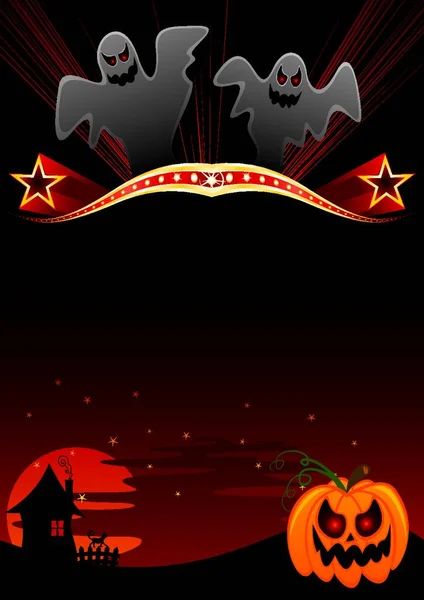 Halloween Party Vektorová Ilustrace — Stockový vektor