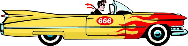 Illustration Vectorielle Satans Cadillac — Image vectorielle