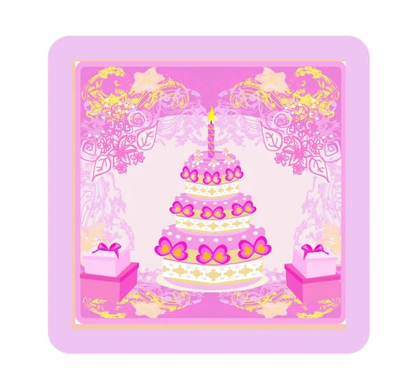 Happy Birthday Card Design Template — Stockový vektor