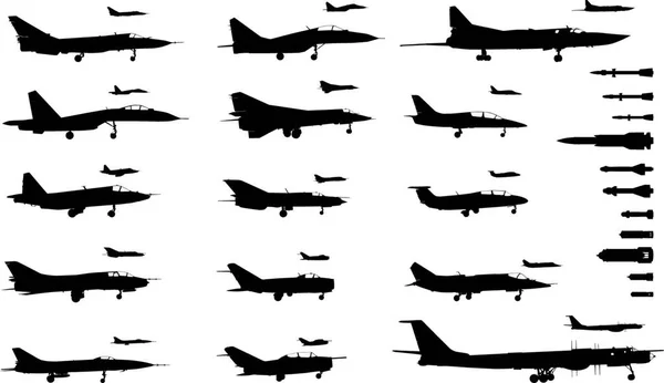 Aircrafts Graphic Vector Illustration — Stock Vector