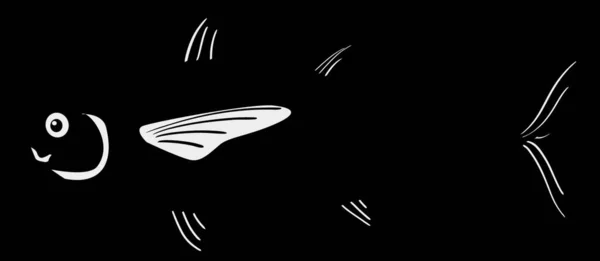 Ton Balığının Silueti Grafik Vektör Çizimi — Stok Vektör