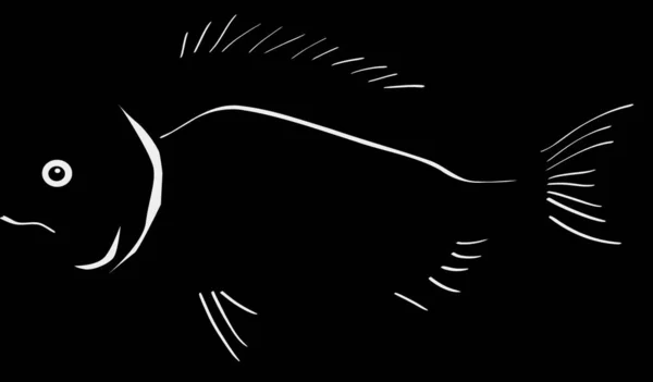 鯛のシルエット グラフィックベクトルイラスト — ストックベクタ