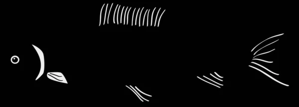 Σιλουέτα Του Grayling Γραφική Διανυσματική Απεικόνιση — Διανυσματικό Αρχείο