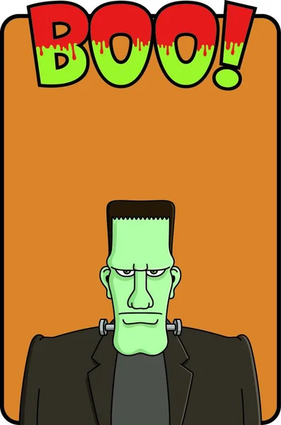 Frankenstein Halloween Szablon Graficzny Wektor Ilustracja — Wektor stockowy