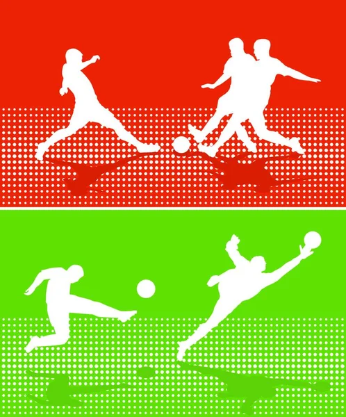 Fútbol Deporte Vector Ilustración — Vector de stock