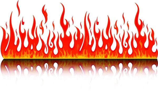 Icono Fuego Vector Ilustración — Vector de stock