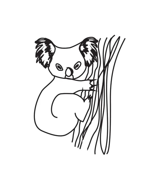 Desenho Animado Koala Ilustração Vetorial — Vetor de Stock
