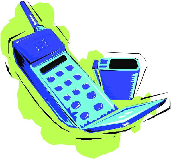 Teléfono Móvil Ilustración Vectorial Colorida — Vector de stock