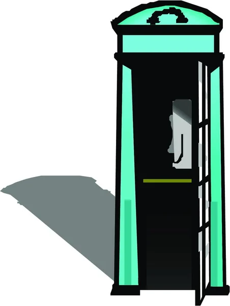 Phone Booth Graphic Vector Illustration — Stock Vector