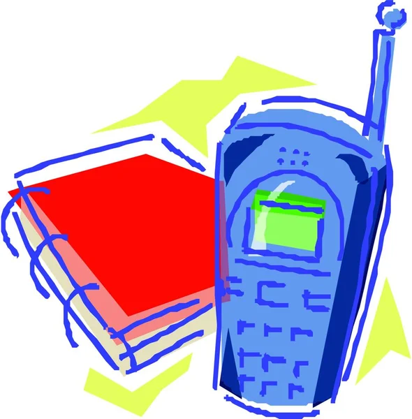 Draadloze Telefoon Vector Illustratie — Stockvector