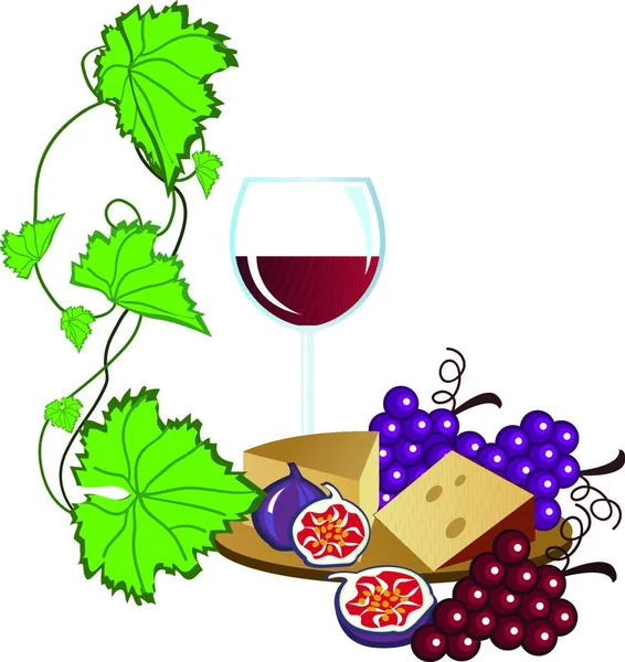 Şarap Renkli Vektör Çizimi — Stok Vektör