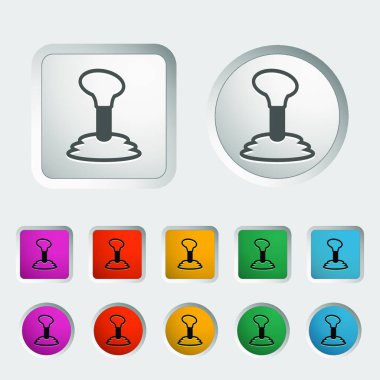 Vites kutusu tek simgesi, vektör illüstrasyonu