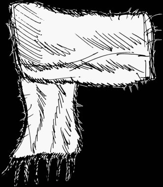 eşarp simge vektör çizim 