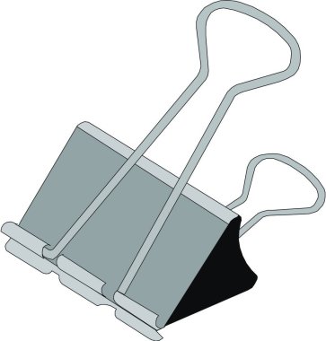 Kağıt raptiyesi modern vektör illüstrasyonu