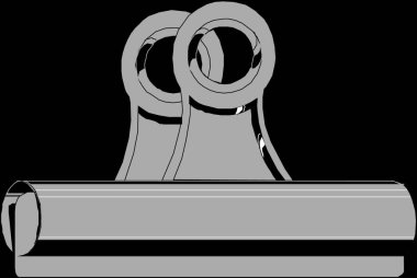 Kağıt ataç, vektör illüstrasyonu