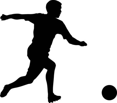 Futbolcu, basit vektör illüstrasyonu