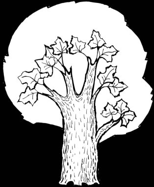 Çizgi film akçaağaç vektör çizimi