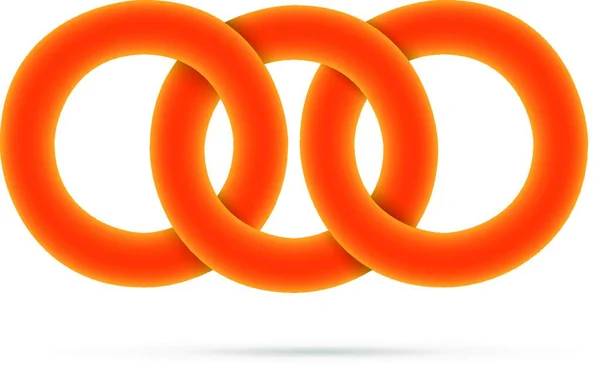 Orangefarbene Kreise Flaches Symbol Vektorillustration — Stockvektor
