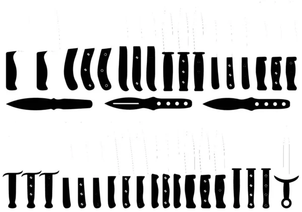 Knivar Färgglada Vektor Illustration — Stock vektor